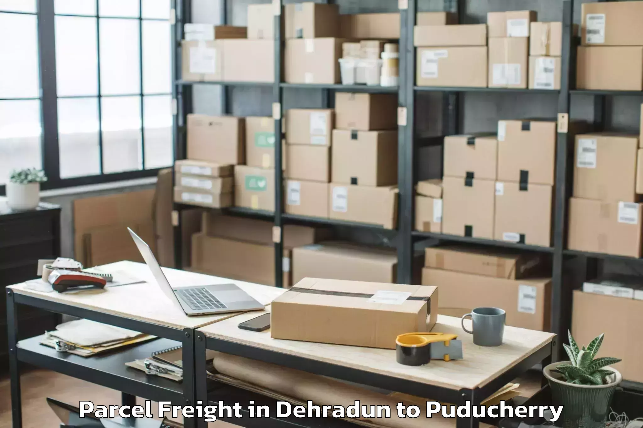 Book Dehradun to Sri Balaji Vidyapeeth Puducher Parcel Freight